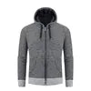Autumn Winter Men's Knit Cardigan European American Style Slim Fit Hooded Coat Zipper New Thickened Anti-Pilling Striped